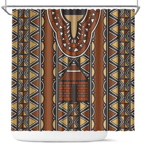Mali Mud Cloth Village Legacy Shower Curtain African Tribal Pattern - African Pride