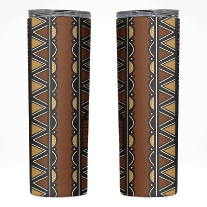 Mali Mud Cloth Village Legacy Skinny Tumbler African Tribal Pattern - African Pride