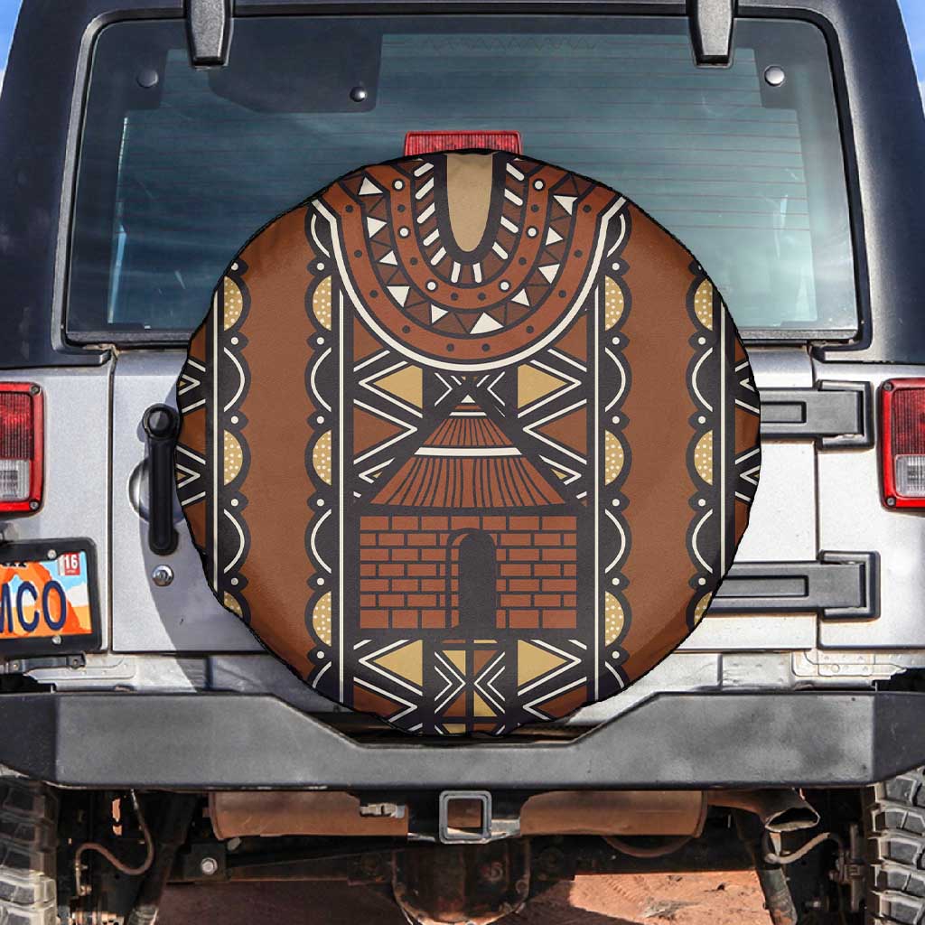 Mali Mud Cloth Village Legacy Spare Tire Cover African Tribal Pattern - African Pride