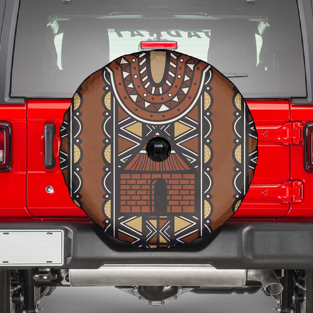 Mali Mud Cloth Village Legacy Spare Tire Cover African Tribal Pattern - African Pride