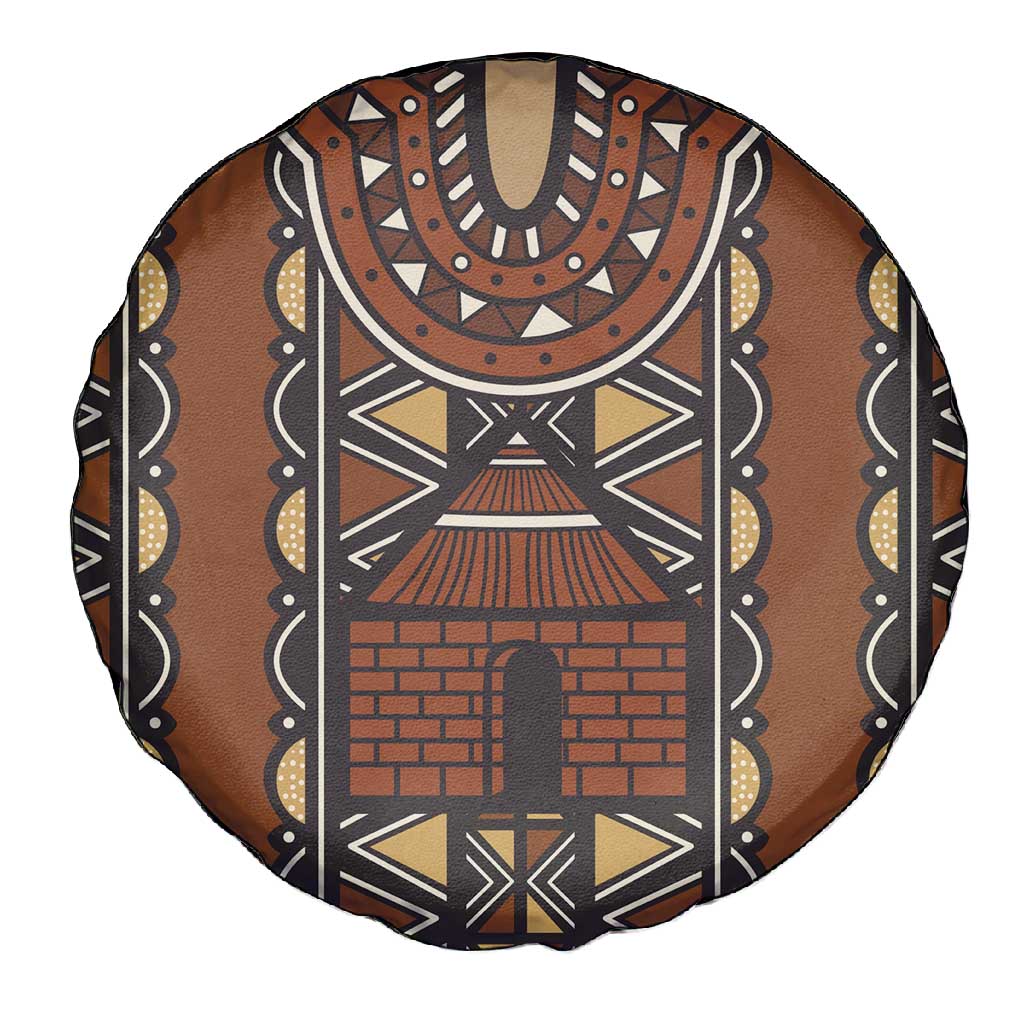 Mali Mud Cloth Village Legacy Spare Tire Cover African Tribal Pattern - African Pride
