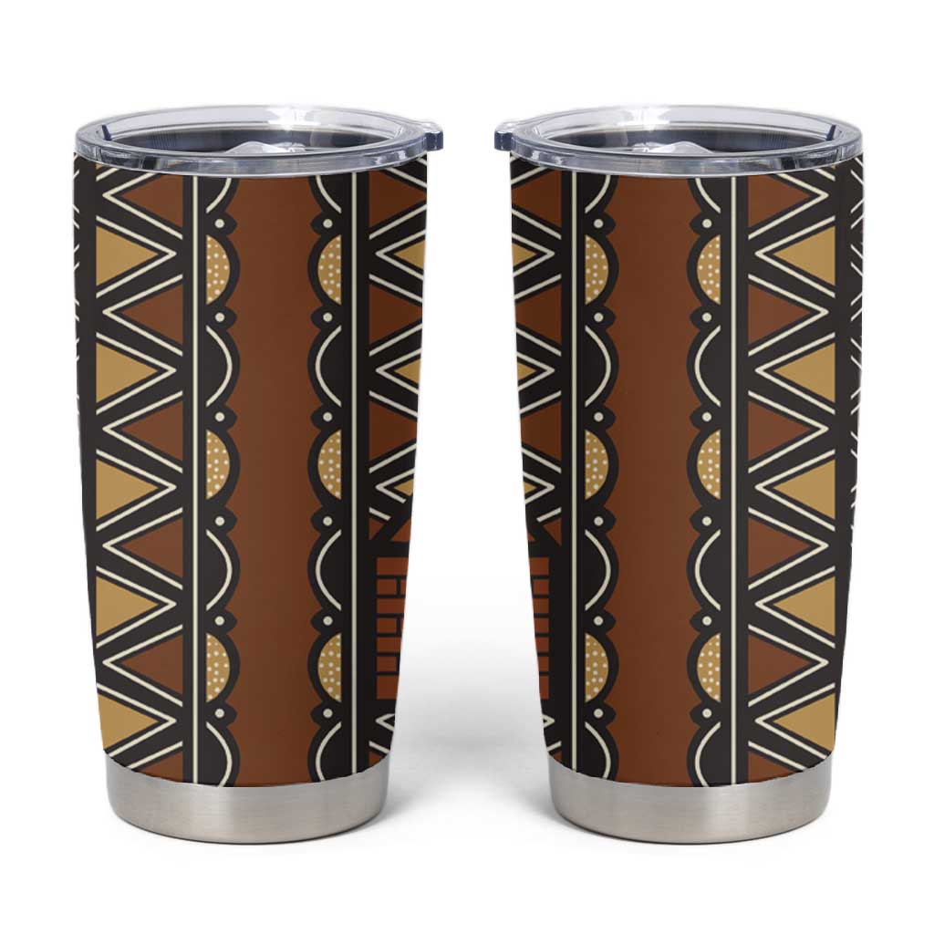 Mali Mud Cloth Village Legacy Tumbler Cup African Tribal Pattern - African Pride