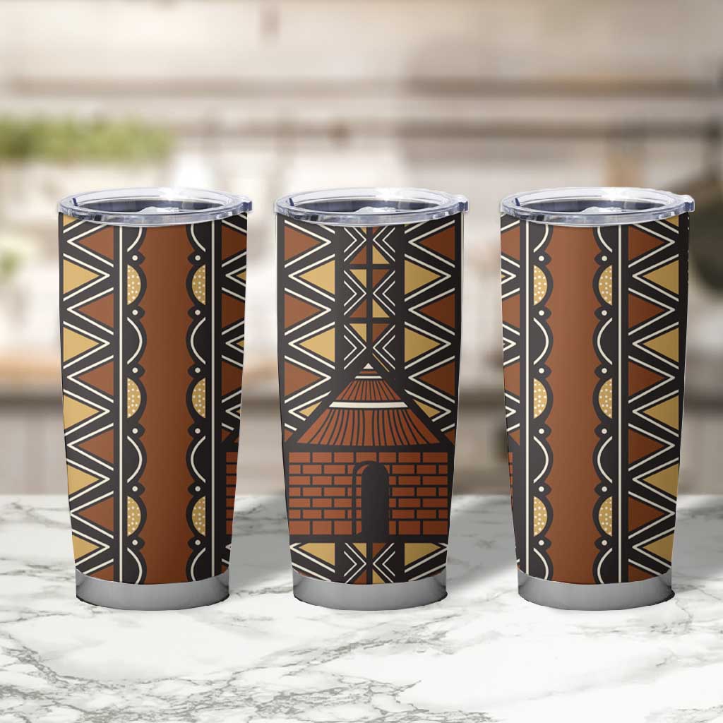Mali Mud Cloth Village Legacy Tumbler Cup African Tribal Pattern - African Pride