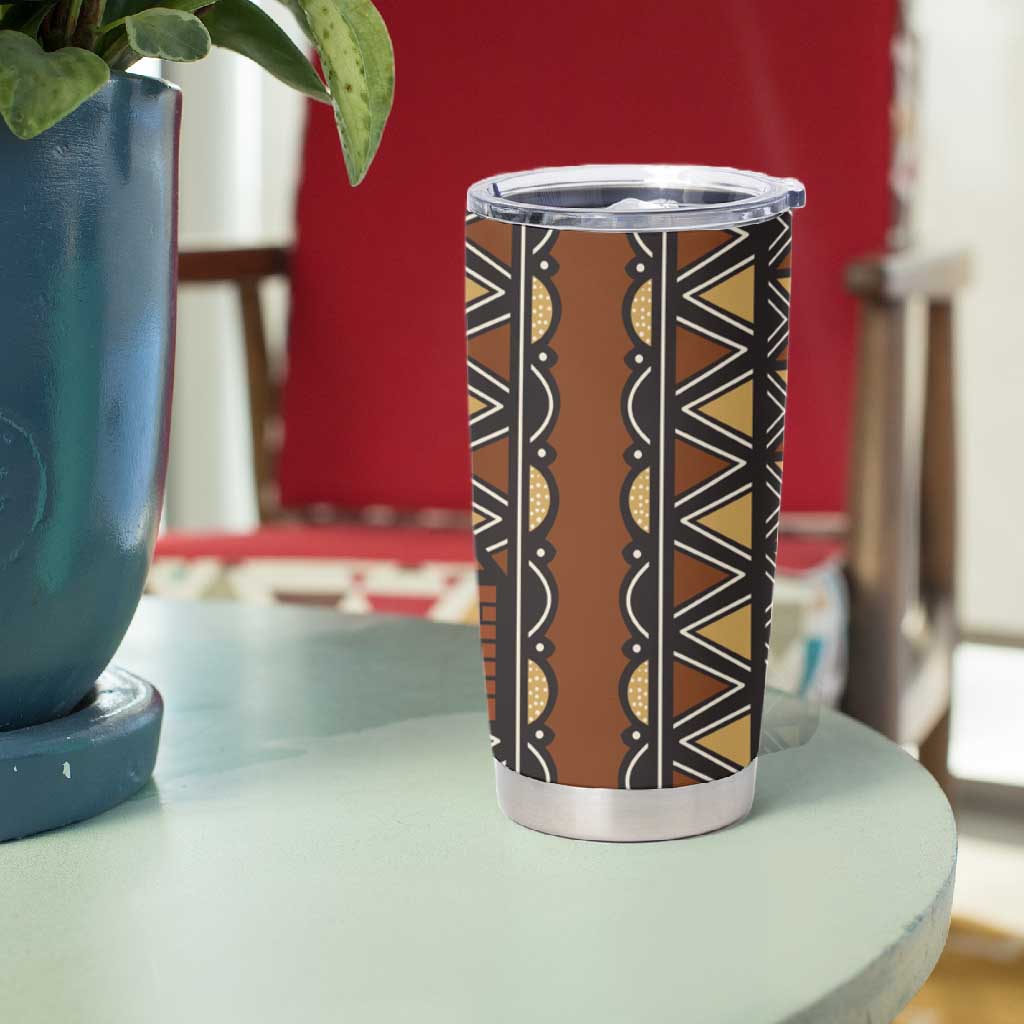Mali Mud Cloth Village Legacy Tumbler Cup African Tribal Pattern - African Pride
