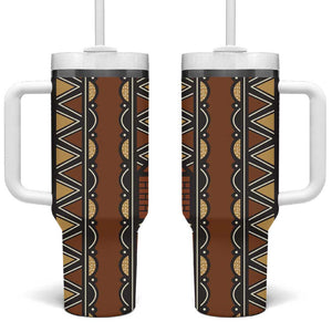 Mali Mud Cloth Village Legacy Tumbler With Handle African Tribal Pattern - African Pride