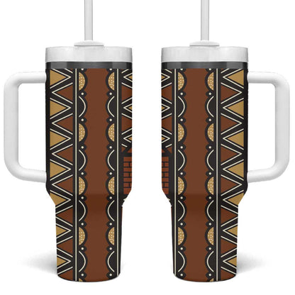 Mali Mud Cloth Village Legacy Tumbler With Handle African Tribal Pattern - African Pride