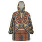 Mali Mud Cloth Village Legacy Wearable Blanket Hoodie African Tribal Pattern - African Pride