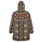 Mali Mud Cloth Village Legacy Wearable Blanket Hoodie African Tribal Pattern - African Pride