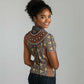 Mali Mud Cloth Village Legacy Women Polo Shirt African Tribal Pattern - African Pride