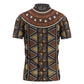 Mali Mud Cloth African Village Zipper Polo Shirt Ethnic Geometry Style