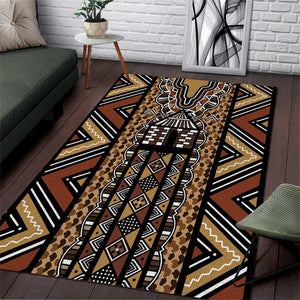 Mali Mud Cloth Leopards Legacy Area Rug African Tribal Pattern - African Pride