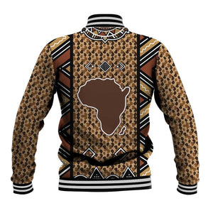 Mali Mud Cloth Leopards Legacy Baseball Jacket African Tribal Pattern - African Pride