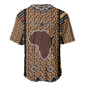 Mali Mud Cloth Leopards Legacy Baseball Jersey African Tribal Pattern - African Pride