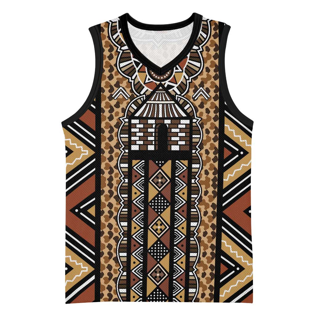 Mali Mud Cloth Leopards Legacy Basketball Jersey African Tribal Pattern LT15