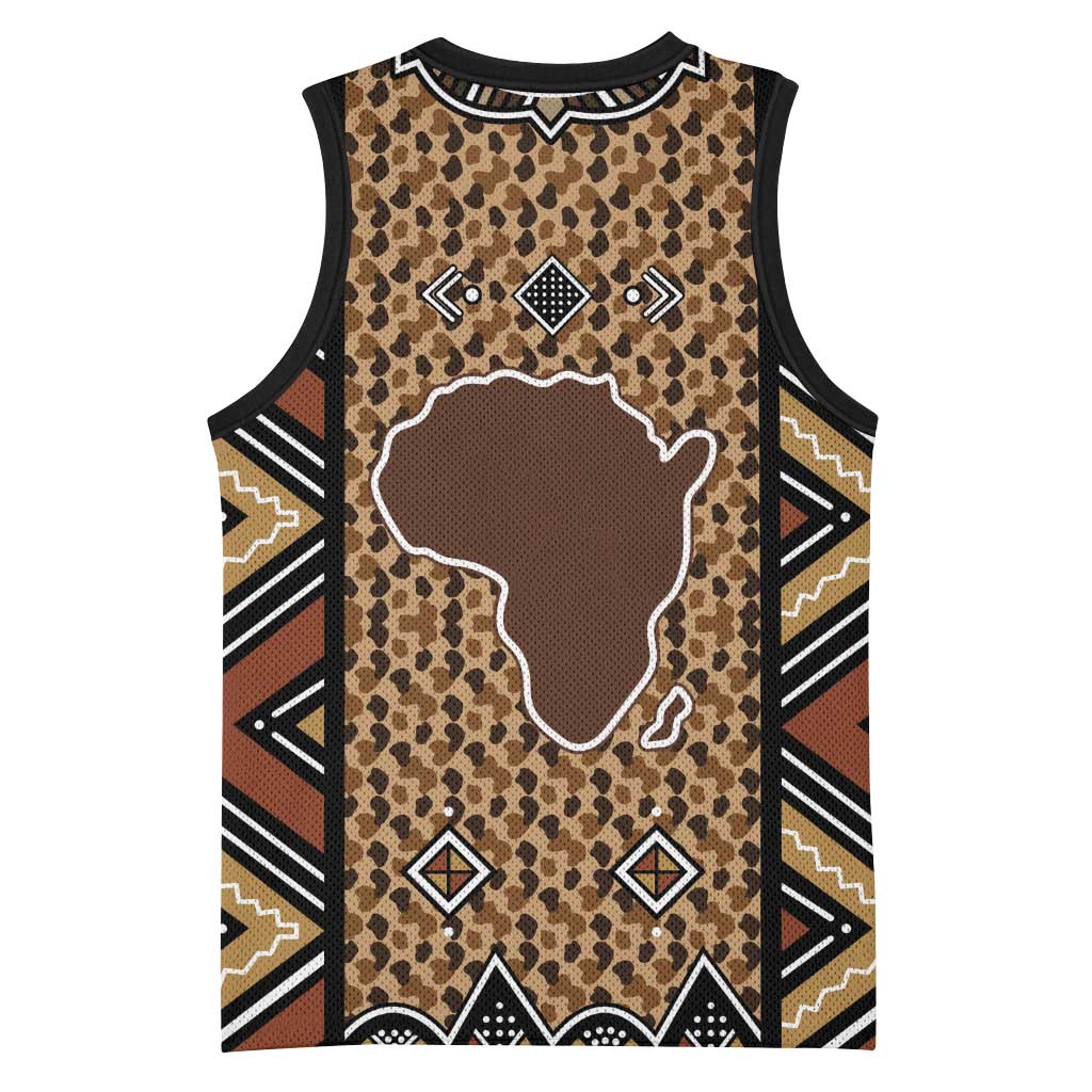 Mali Mud Cloth Leopards Legacy Basketball Jersey African Tribal Pattern LT15