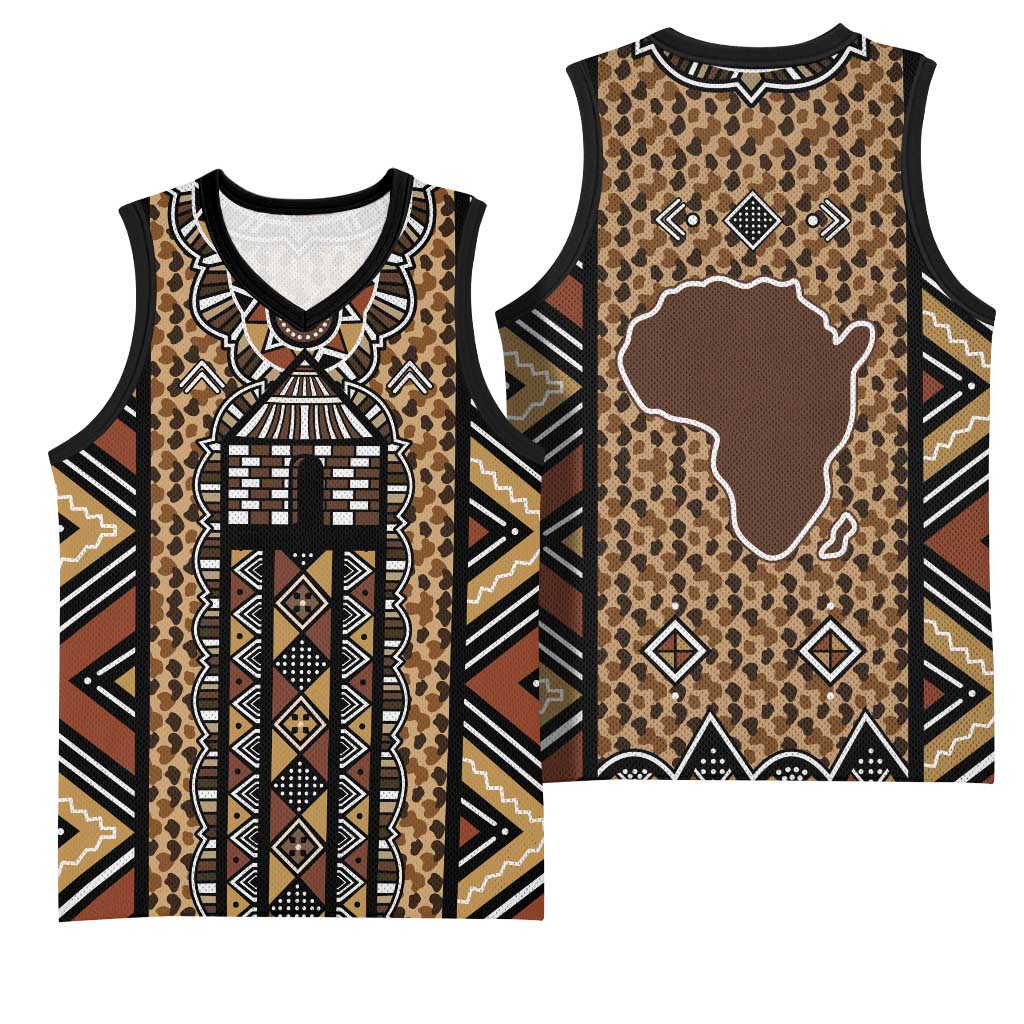 Mali Mud Cloth Leopards Legacy Basketball Jersey African Tribal Pattern LT15