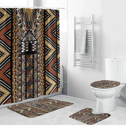 Mali Mud Cloth Leopards Legacy Bathroom Set Tribal Village
