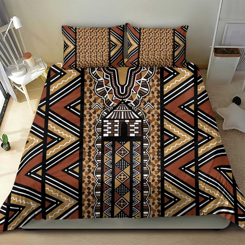 Mali Mud Cloth Leopards Legacy Bedding Set African Tribal Pattern - African Pride