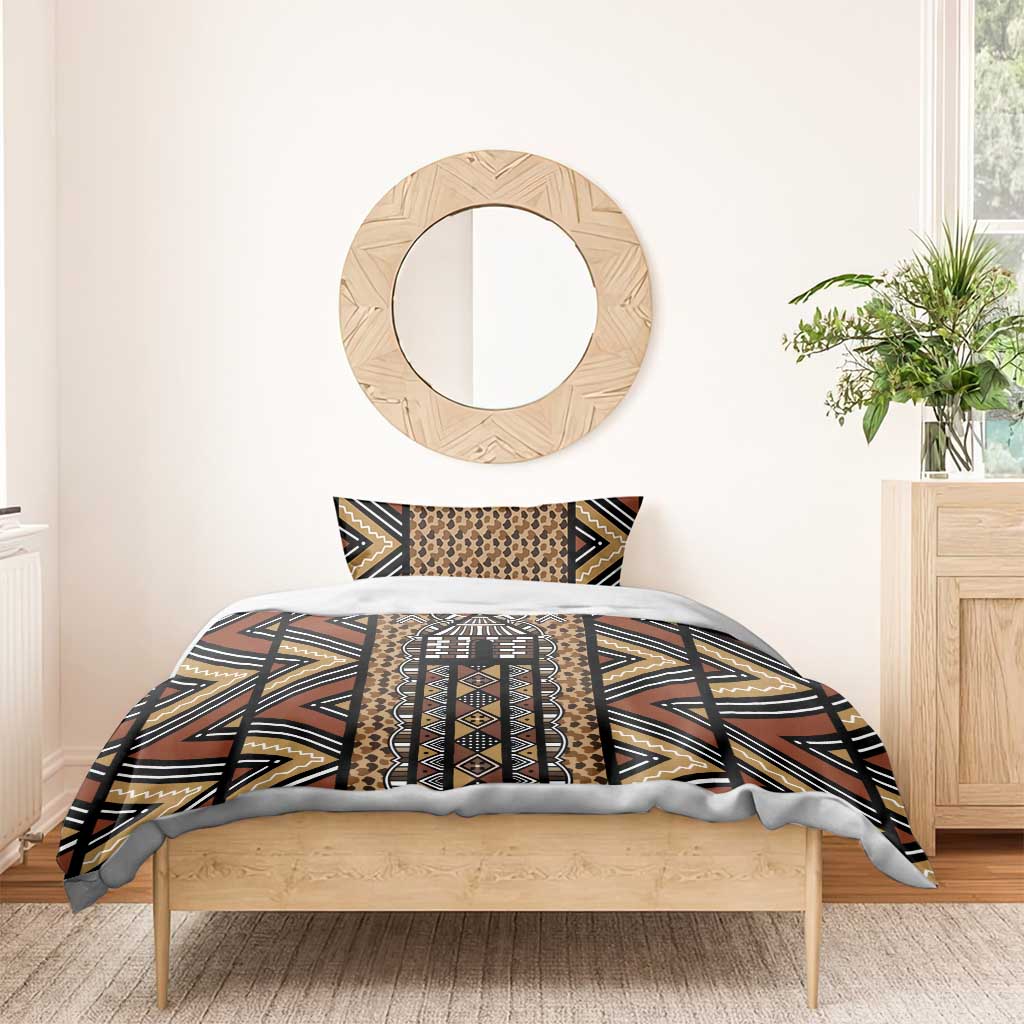 Mali Mud Cloth Leopards Legacy Bedding Set African Tribal Pattern - African Pride