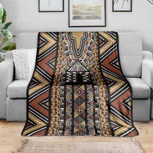 Mali Mud Cloth Leopards Legacy Blanket African Tribal Pattern - African Pride