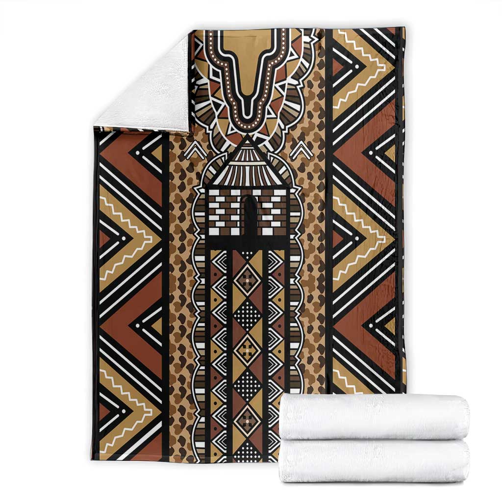 Mali Mud Cloth Leopards Legacy Blanket African Tribal Pattern - African Pride