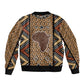 Mali Mud Cloth Leopards Legacy Bomber Jacket African Tribal Pattern - African Pride