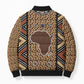 Mali Mud Cloth Leopards Legacy Bomber Puffer Jacket Tribal Village