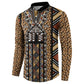 Mali Mud Cloth Leopards Legacy Button Sweatshirt Tribal Village