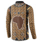 Mali Mud Cloth Leopards Legacy Button Sweatshirt Tribal Village