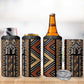 Mali Mud Cloth Leopards Legacy 4 in 1 Can Cooler Tumbler African Tribal Pattern - African Pride
