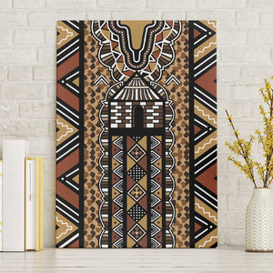 Mali Mud Cloth Leopards Legacy Canvas Wall Art African Tribal Pattern - African Pride