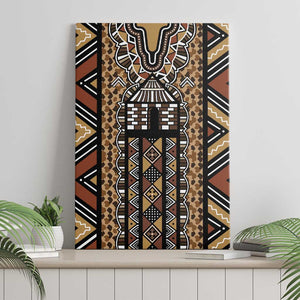 Mali Mud Cloth Leopards Legacy Canvas Wall Art African Tribal Pattern - African Pride