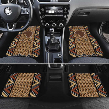 Mali Mud Cloth Leopards Legacy Car Mats African Tribal Pattern - African Pride