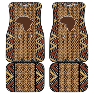 Mali Mud Cloth Leopards Legacy Car Mats African Tribal Pattern - African Pride