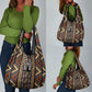Mali Mud Cloth Leopards Legacy Grocery Bag African Tribal Pattern - African Pride