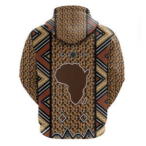 Mali Mud Cloth Leopards Legacy Hoodie African Tribal Pattern - African Pride