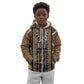 Mali Mud Cloth Leopards Legacy Kid Hoodie African Tribal Pattern - African Pride
