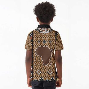 Mali Mud Cloth Leopards Legacy Kid Polo Shirt African Tribal Pattern - African Pride