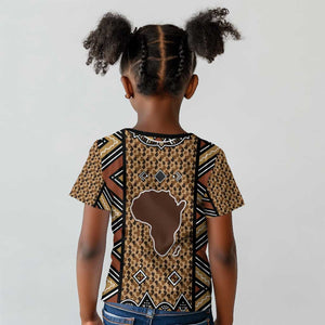 Mali Mud Cloth Leopards Legacy Kid T shirt African Tribal Pattern - African Pride