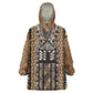 Mali Mud Cloth Leopards Legacy Kid Wearable Blanket Hoodie African Tribal Pattern - African Pride