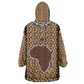 Mali Mud Cloth Leopards Legacy Kid Wearable Blanket Hoodie African Tribal Pattern - African Pride