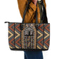 Mali Mud Cloth Leopards Legacy Leather Tote Bag African Tribal Pattern - African Pride
