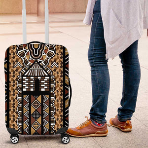 Mali Mud Cloth Leopards Legacy Luggage Cover African Tribal Pattern - African Pride