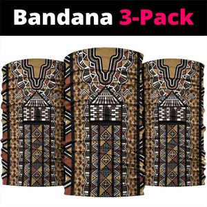 Mali Mud Cloth Leopards Legacy Neck Gaiter African Tribal Pattern - African Pride