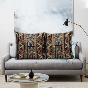 Mali Mud Cloth Leopards Legacy Pillow Cover Tribal Village