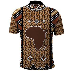 Mali Mud Cloth Leopards Legacy Polo Shirt African Tribal Pattern - African Pride