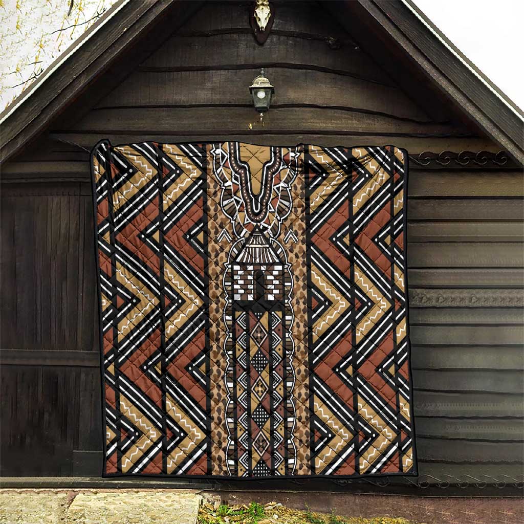 Mali Mud Cloth Leopards Legacy Quilt African Tribal Pattern - African Pride