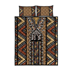 Mali Mud Cloth Leopards Legacy Quilt Bed Set African Tribal Pattern - African Pride