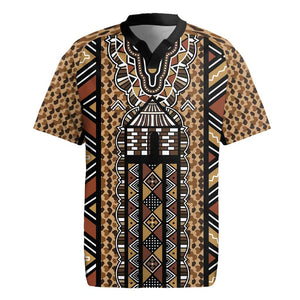 Mali Mud Cloth Leopards Legacy Rugby Jersey African Tribal Pattern - African Pride