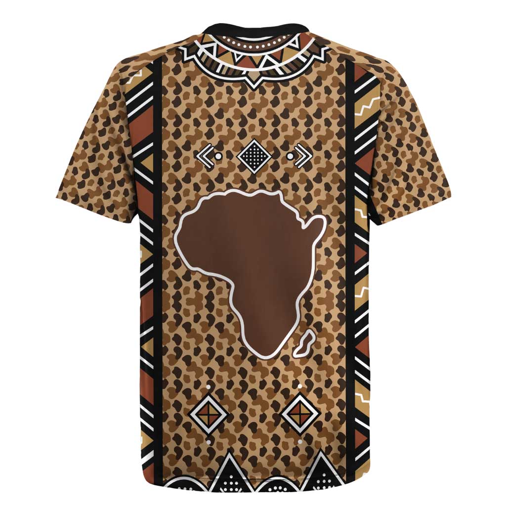 Mali Mud Cloth Leopards Legacy Rugby Jersey African Tribal Pattern - African Pride